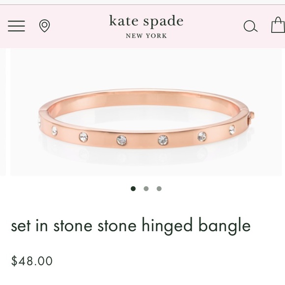 kate spade Jewelry - Kate Spade Rose Gold Jewel Bangle Bracelet